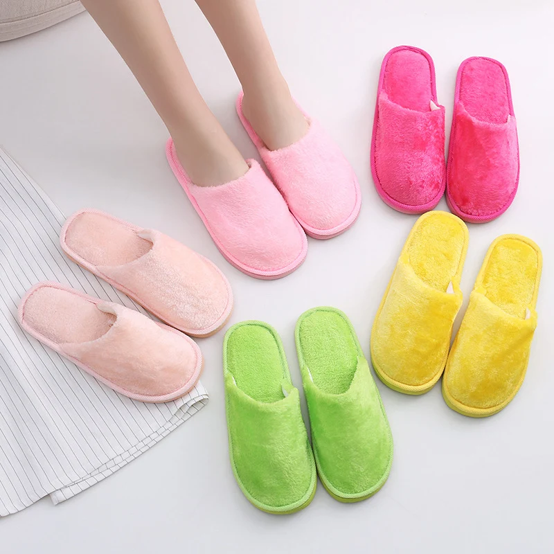 Plush Indoor Home Autumn And Winter Wooden Floor Warm Cotton Slippers. Cozy comfort and warmth for your feet during cold — photo 6