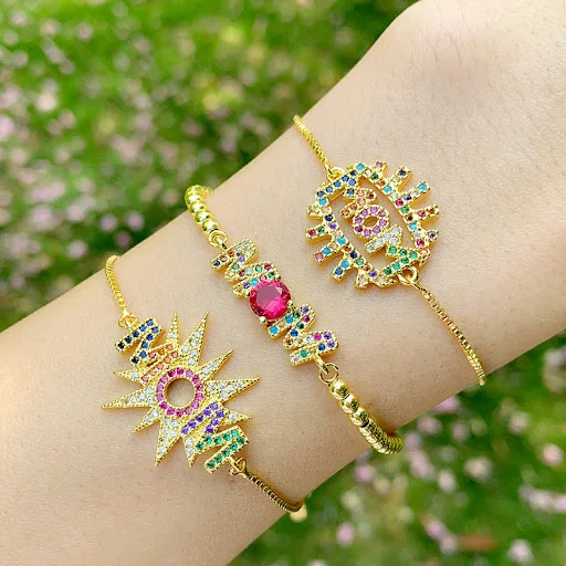 Title 5, Pulseira de tração ajustável com diamantes