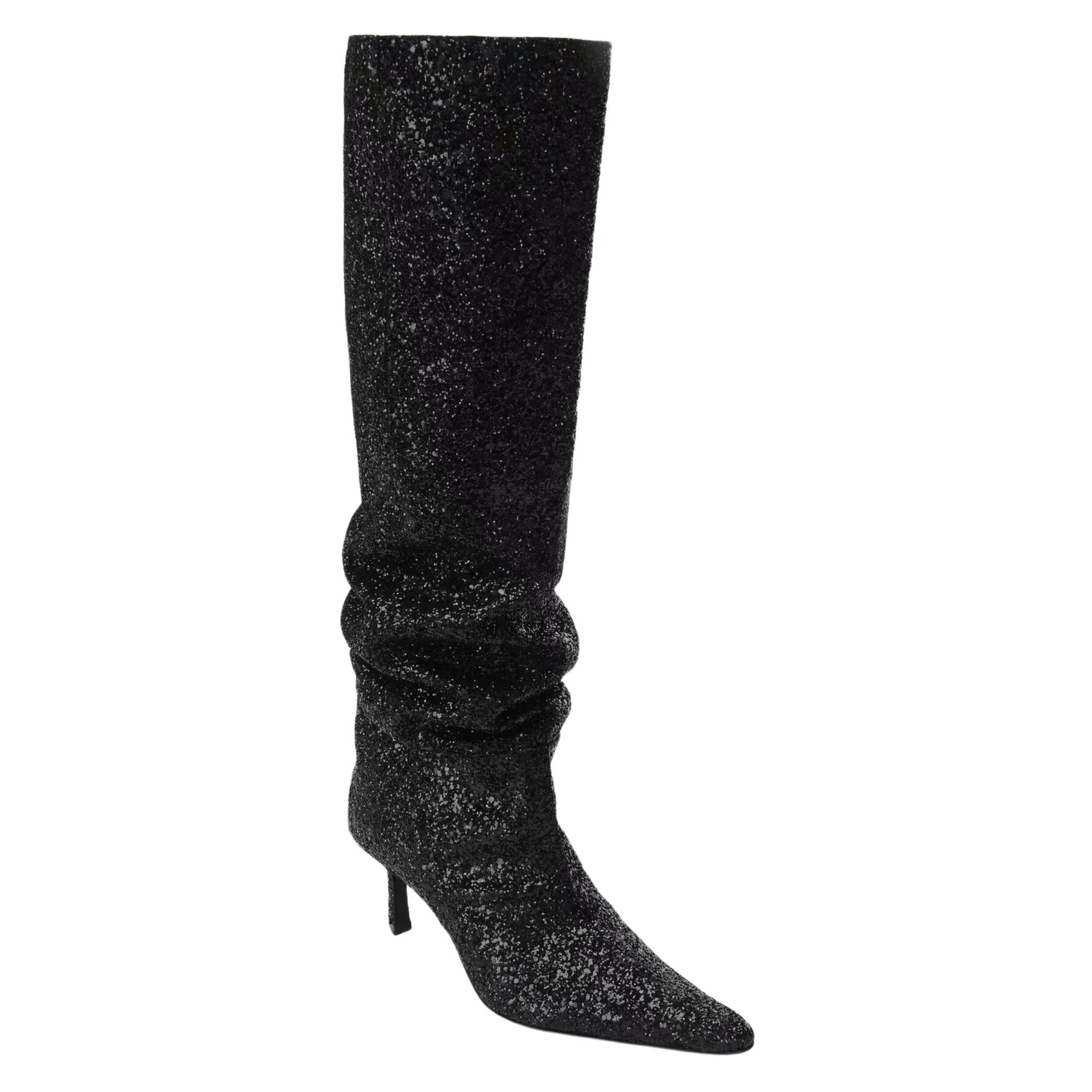 Women's European & American Square Toe Cowboy Boots, Casual Pleated Style, Stiletto Heel, Stylish and Comfortable Footwe — photo 16