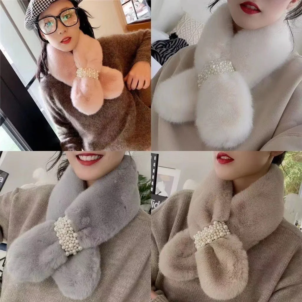 Title 5, Thickened Upgraded Winter Pearl Like Plush Neck...
