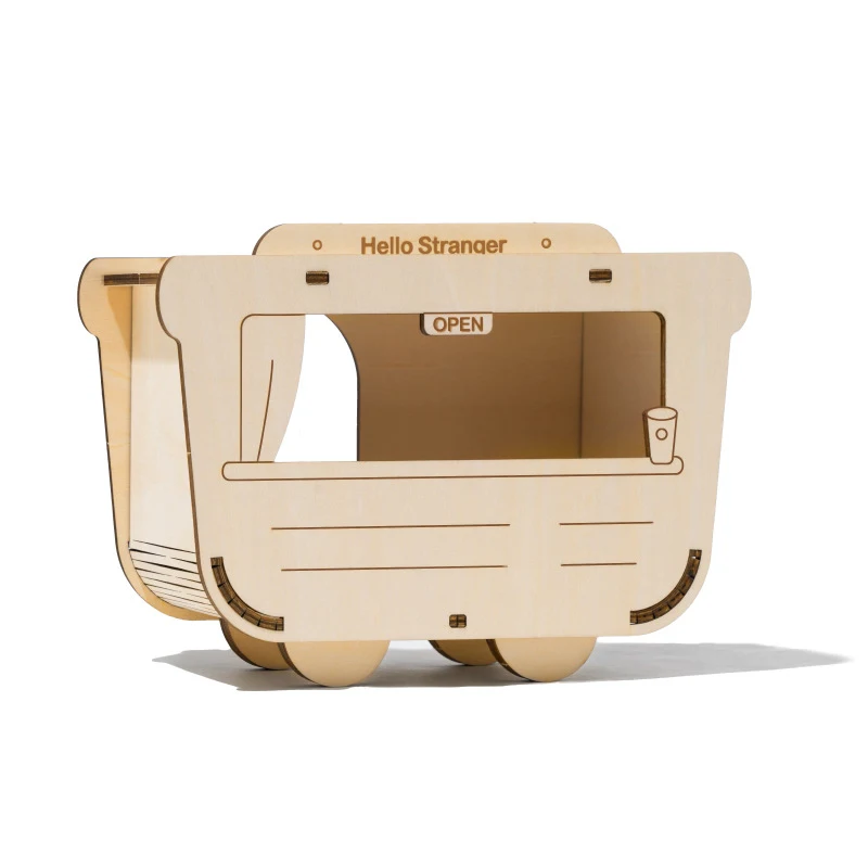 Hamster Special Shelter Wooden Nest Furniture Wooden Room Wooden House Toy Provides a safe and comfortable home and play — photo 3