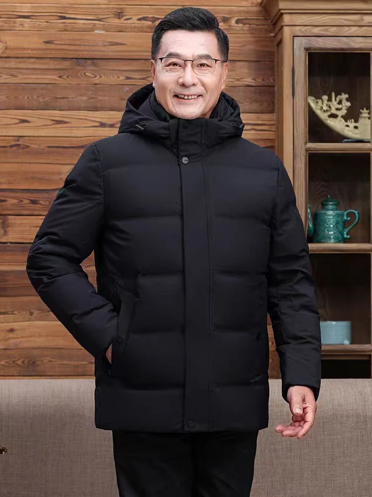 Men's Gradient Hooded Warm Winter Down Jacket. Stay warm and comfortable in style during the cold winter months. — photo 2