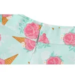 Saia Hepburn estampada vintage Feminina Design retrô elegante, ideal para um visual sofisticado e atemporal. Perfeita para diversas ocasiões — foto 5