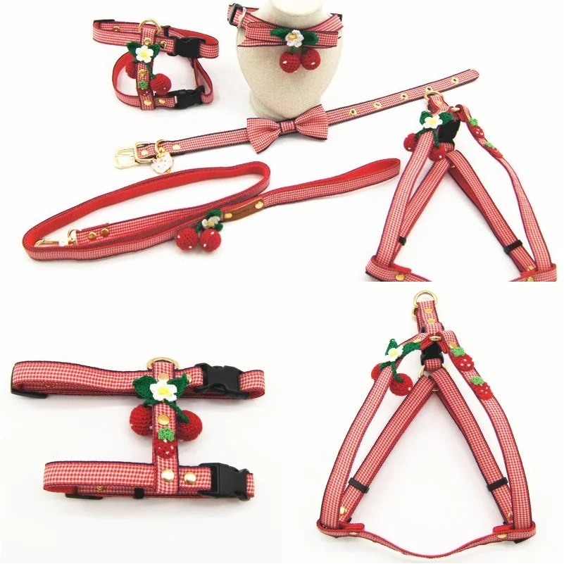 Title 4, Knit strawberry pet traction set, adorable and ...