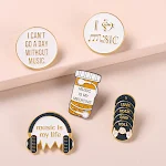 Fone de ouvido de música criativo Cabo de dados Broche de metal com letras Som impecável e estilo único para músicos e audiófilos. — foto 11