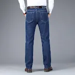 Heren Business Jeans Dik Herfst Winter Rechte Pijpen Comfortabele Broek Klassieke Pasvorm Duurzaam en Stijlvol — foto 5