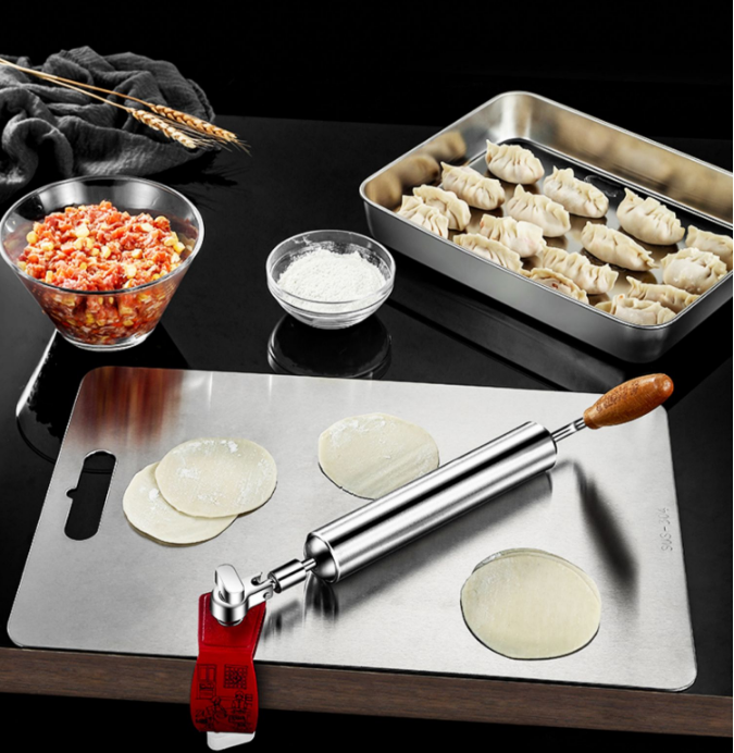 Title 8, 304 Stainless Steel Fixed Roller Rolling Pin fo...