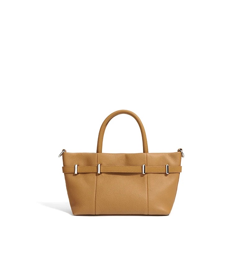 Title 9, Layer Cowhide Lychee Pattern Handbag, simple co...