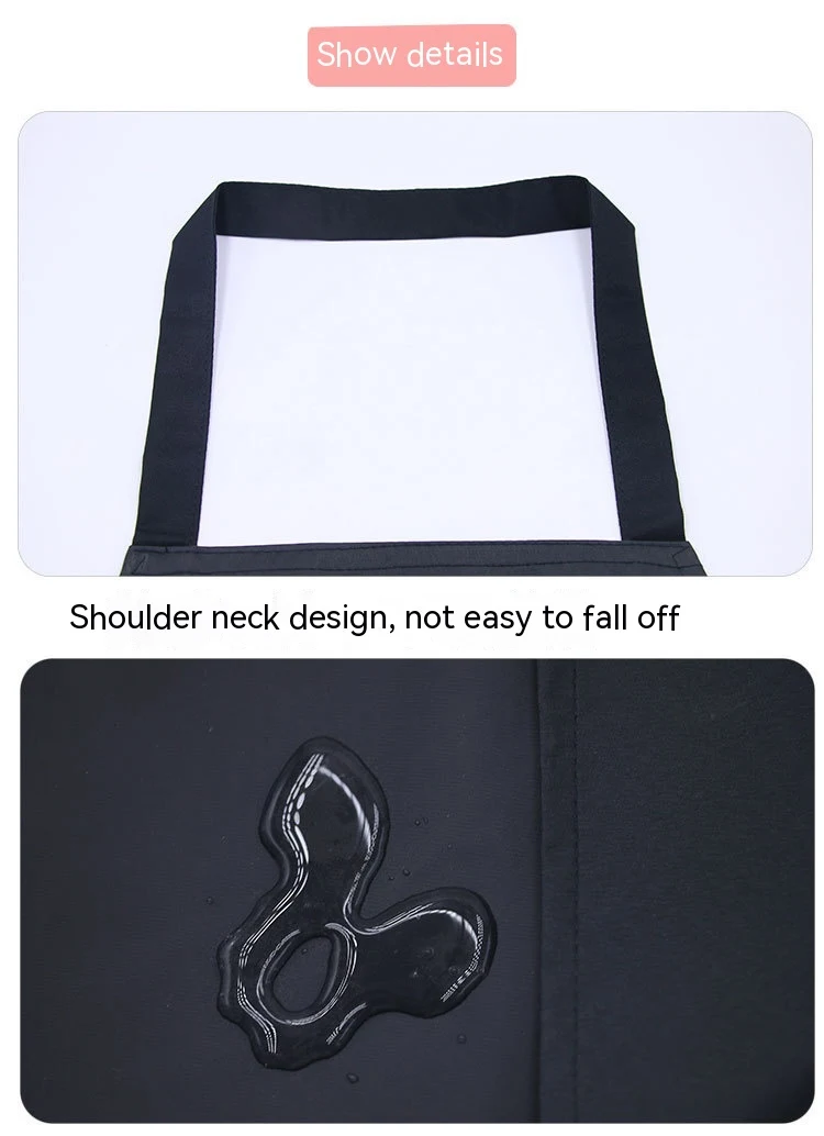 New female fashion household kitchen cooking apron, oil-proof and stain-resistant. Stylishly protects your clothing whil — photo 4