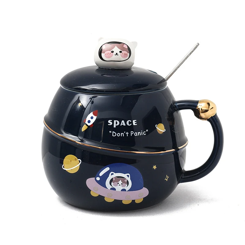 Title 2, Creative Sky Bunny Potbelly Mug Cute Spoon With...