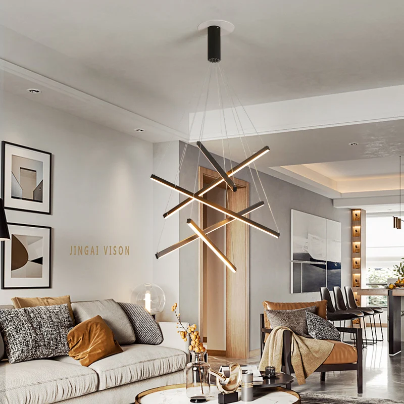 Title 7, Lustre para escada vazada duplex. Design modern...