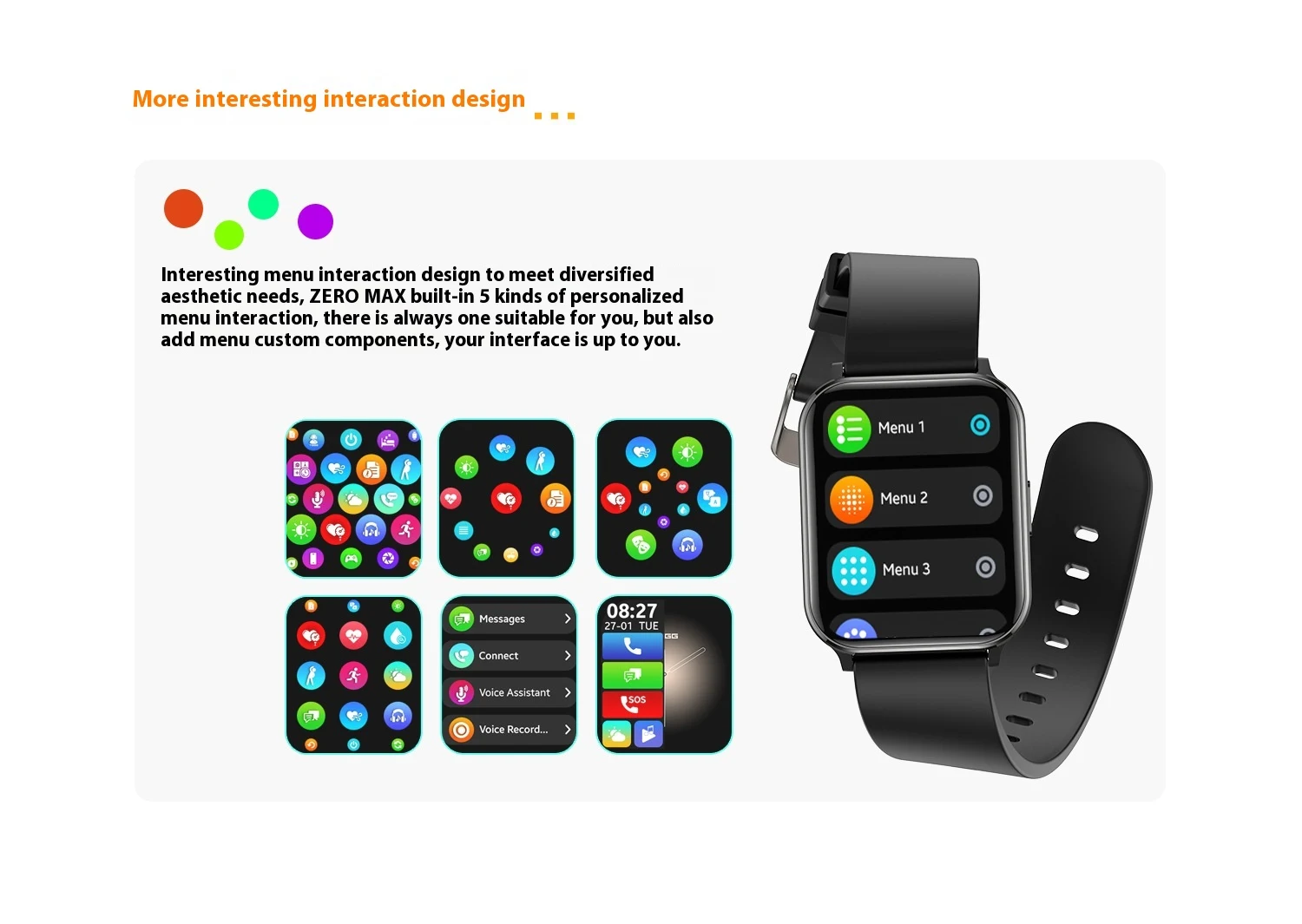 Title 12, Smart Watch Bluetooth Calling Ultra-thin Body B...