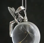 Colar de Orbes de Desejos com Sementes de Dente-de-Leão em Cristal da Moda, um Pingente Charmoso para Manifestar Seus Sonhos. — foto 4