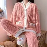 Autumn And Winter Women's Pajamas Suit Outer Wear Thick Thermal Coral Fleece Flannel Ladies' Homewear. Cozy, warm, and c — photo 4