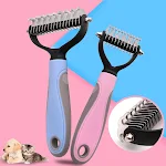 Pets Fur Knot Cutter Dog Grooming Shedding Tools Pet Cat Hair Removal Double-sided Comb Brush for Dogs and Cats — photo 16