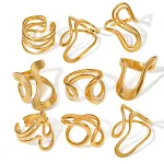 Anel-Pulseira Dourado em Aço Inoxidável para Mulheres. Design Charmoso e Durável, Resistente à Água. Presente Ideal para Ocasiões Especiais. — foto 7