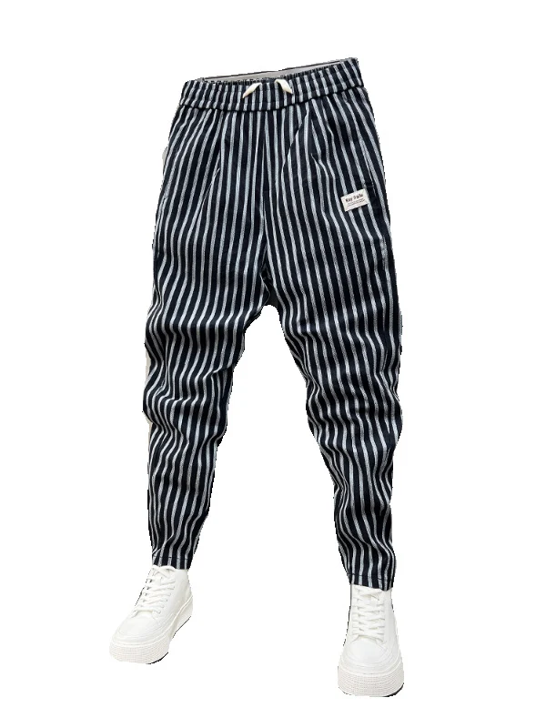 Men's Striped Pants Summer Thin Casual Slim Fit, lightweight and breathable, perfect for warm weather, stylish design, c — photo 3