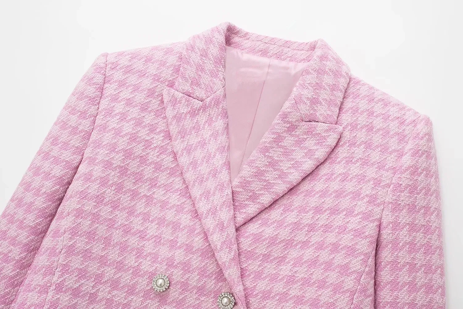 Title 7, Houndstooth Texture Casual Suit Jacket Textured...