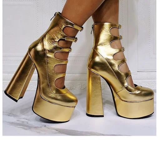 Title 6, Waterproof Platform High Heels for Women featur...