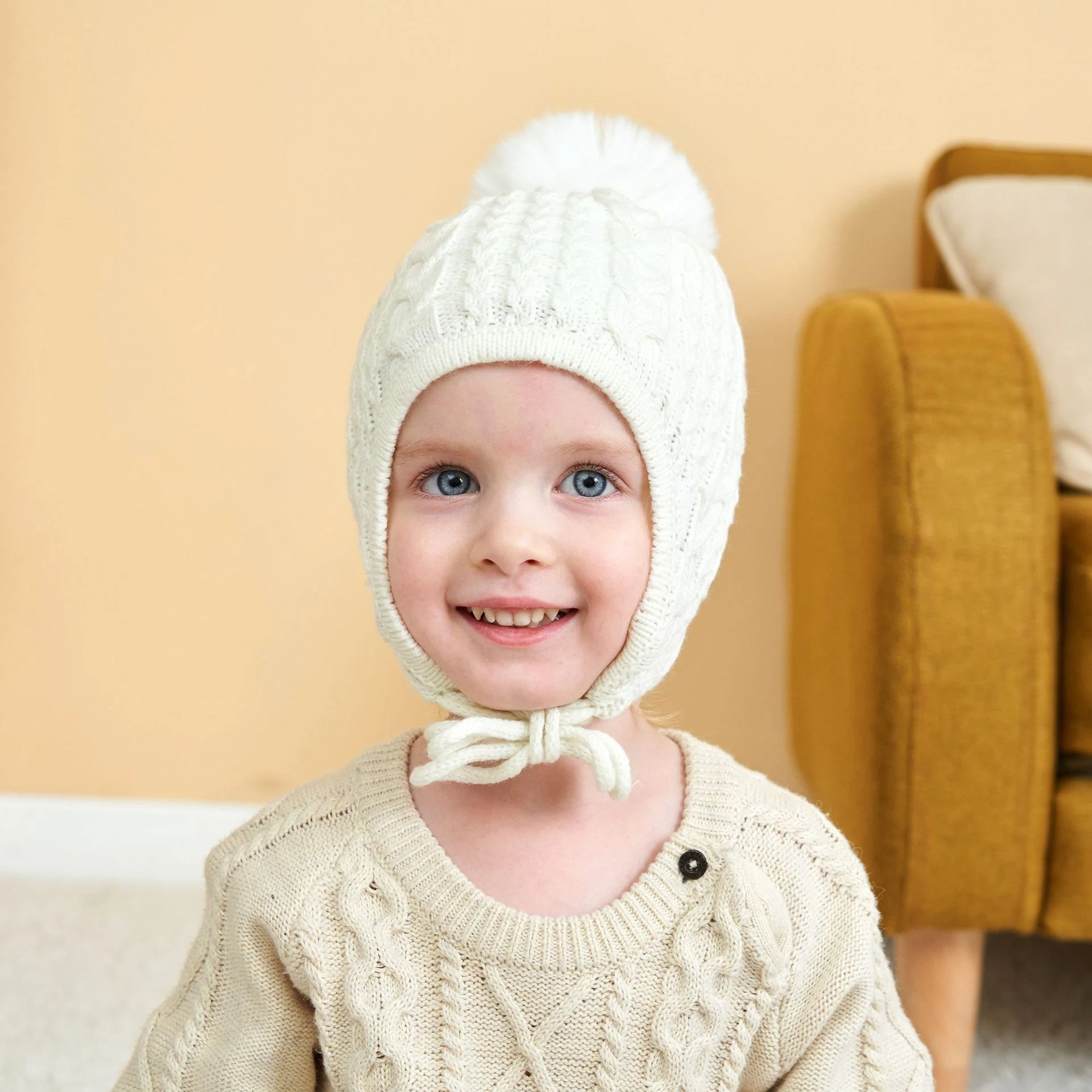 Title 49, Novo gorro de malha torcido para bebê em cores ...