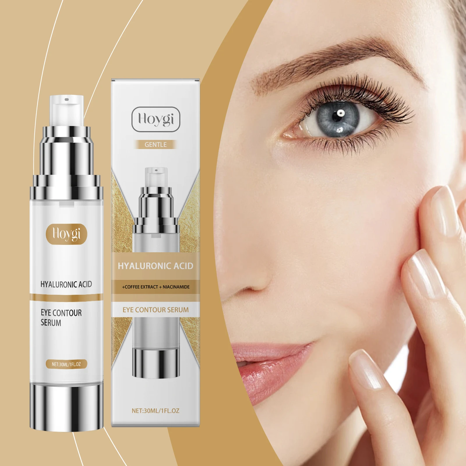 Augenkonturenserum für weniger Falten und Augenringe, intensive Feuchtigkeitspflege, strahlender Blick, Anti-Aging-Wirkung. — foto 5