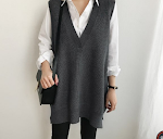 Colete feminino casual, estilo ocidental, decote em V, solto e versátil, perfeito para combinar com qualquer roupa e usar no dia a dia. — foto 13