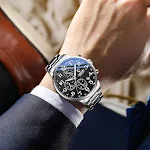 Relógio Masculino Multifuncional Quartz Design Moderno com Cronógrafo Ideal para Homens Exigentes. Perfeito para Todas as Ocasiões. Conforto e Estilo — foto 8