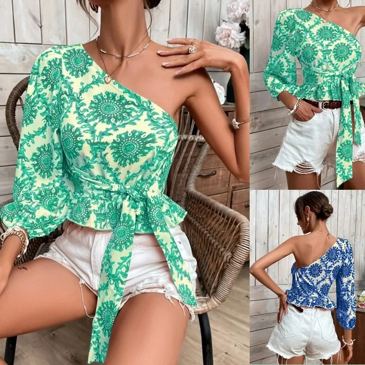 Title 6, Womens Summer Mandala Print One Shoulder Ballo...