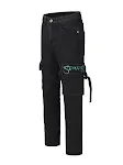 Embroidered Lace-up Micro Flared Jeans – Elevate your style. Experience the perfect combination of comfort, unique desig — photo 1