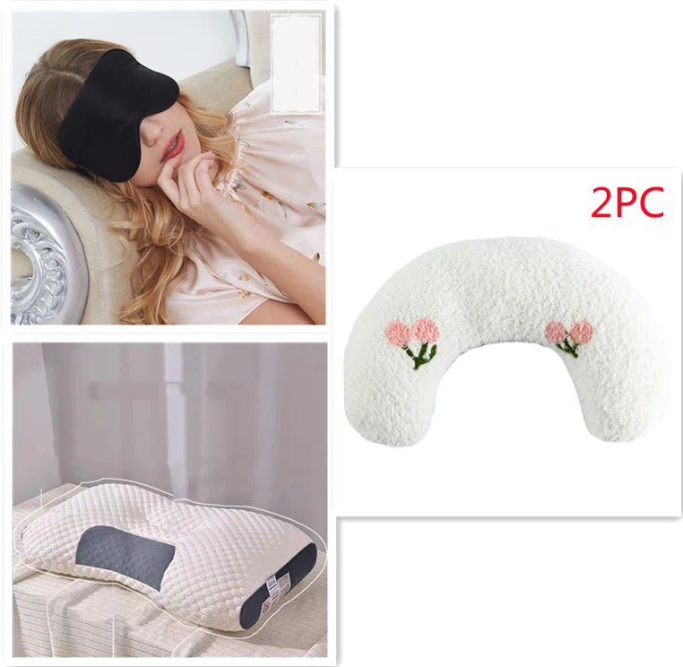 Travesseiro de algodão 3D tricotado para dormir melhor, macio e respirável. Desfrute de um sono reparador com suporte ergonômico e conforto. — foto 7