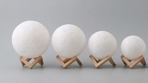 Title 4, Rechargeable 3D Print Moon Lamp with 2 Color Ch...