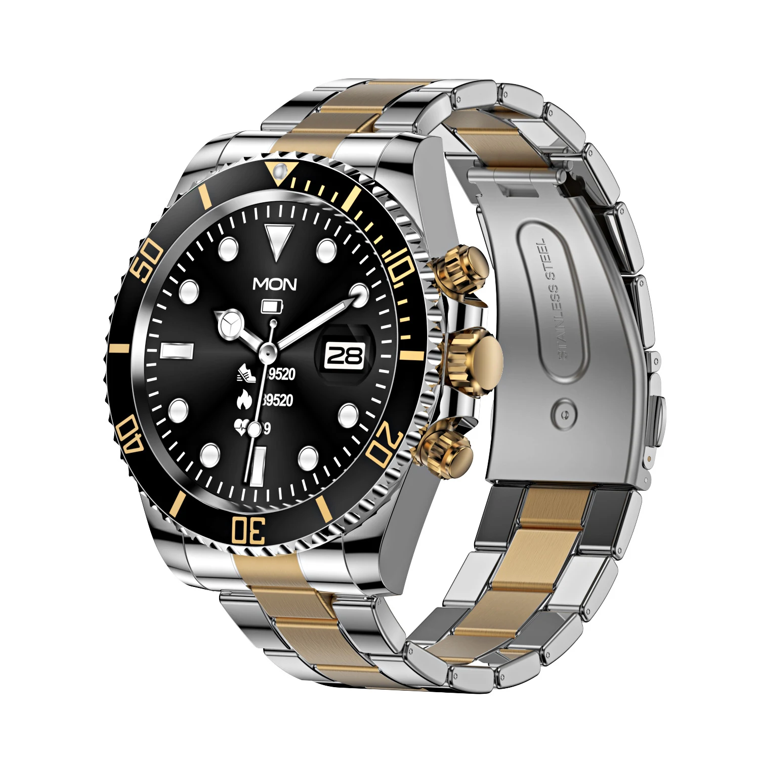 Smart Watch Stainless Steel Green Water Ghost track your health and fitness with this stylish, water-resistant smartwatc — photo 5