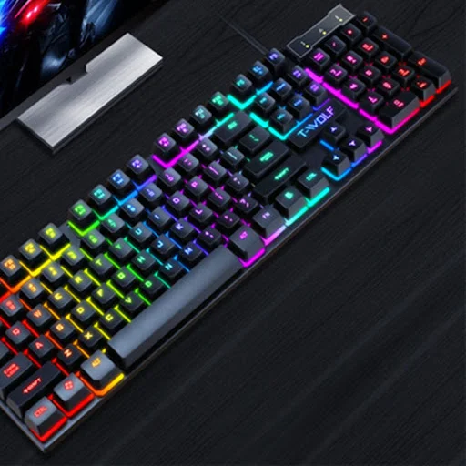 Title 3, Tastiera USB gaming luminosa con manipolatore f...