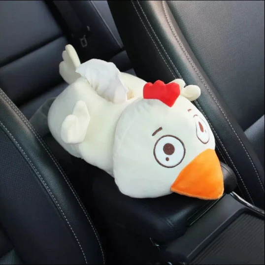 Creative Cartoon Plush Cute Car Armrest Box with Drawer. Provides comfort and storage. A must-have accessory for your ca — photo 2