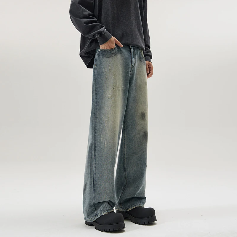 Amerikaanse distressed heren jeans Casual en comfortabel jeansbroek voor mannen. Stoere en stijlvolle herenjeans voor een relaxte, trendy uitstraling. — foto 3