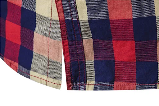 Title 9, Camisa masculina de algodão com estampa xadrez ...