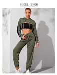 Mode losse casual sport fitness yoga kleding set. Ideaal voor trainingen en ontspanning. Comfortabel en stijlvol voor elke activiteit. — foto 9