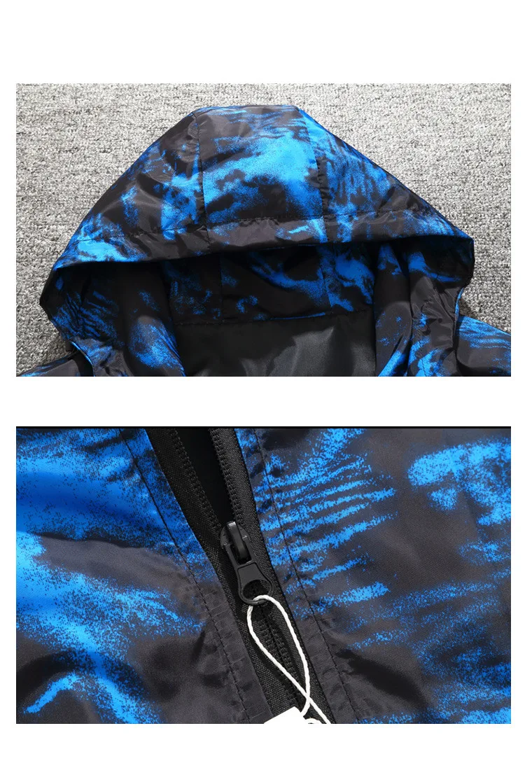 Heren Camouflage Jas Dun met Capuchon. Perfect voor Outdoor Activiteiten. Lichtgewicht en Comfortabel. Ideaal voor De Lente en Zomer. — foto 3