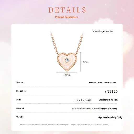 Title 3, Collana S925 in argento sterling, lusso leggero...