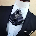 Unisex overhemd met strikkraag en bloemenprint. Veelzijdig accessoire voor een stijlvolle look. Perfect voor elke gelegenheid. — foto 10