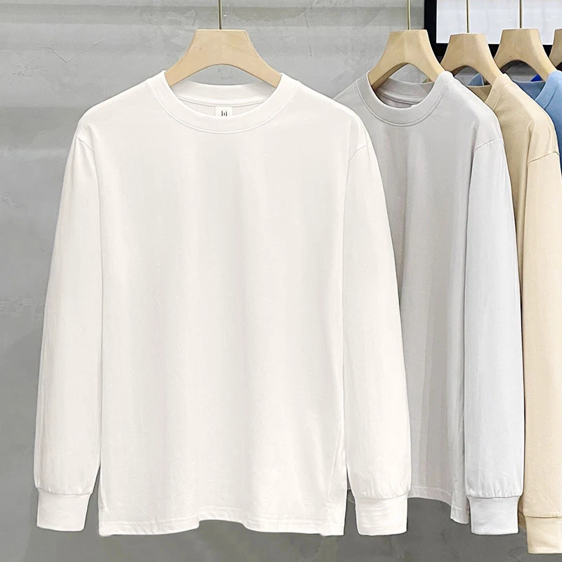 Camiseta feminina de manga comprida de algodão pesado 230g — foto 5