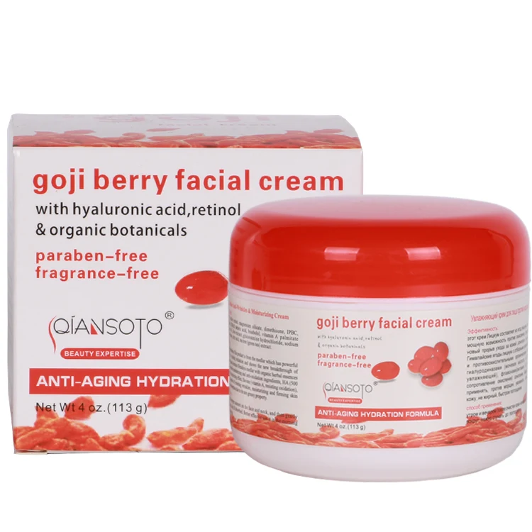 Goji hydraterende doorschijnende dag- en nachtcrème, voor hydratatie, glans en huidverzorging, met antioxidanten, voor dagelijks gebruik. — foto 6