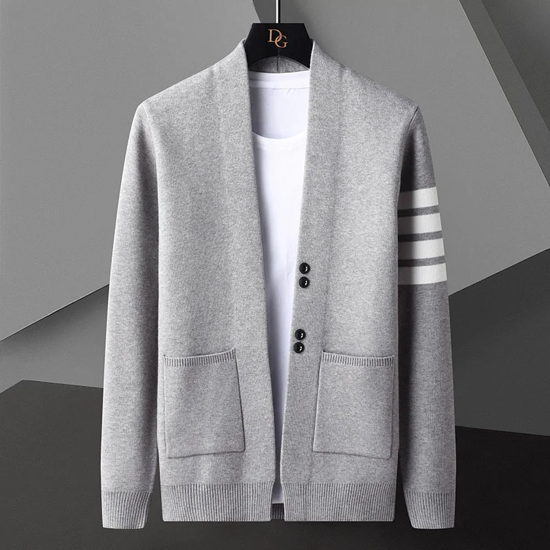 Knitted Cardigan Men's Coat Trendy Handsome Outer Wear Cloak Casual Sweater Stylish and comfortable outerwear for men lo — photo 21