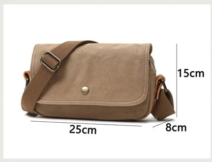 Kadın Küçük Kanvas Deri Omuz Çantası. Günlük kullanım için ideal, şık ve fonksiyonel crossbody çanta, eşyalarınız için konfor ve alan sunar. — Fotoğraf 2