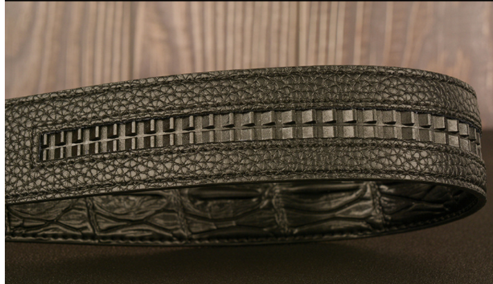 Title 5, Mens Double Leather Belt with Automatic Buckle...