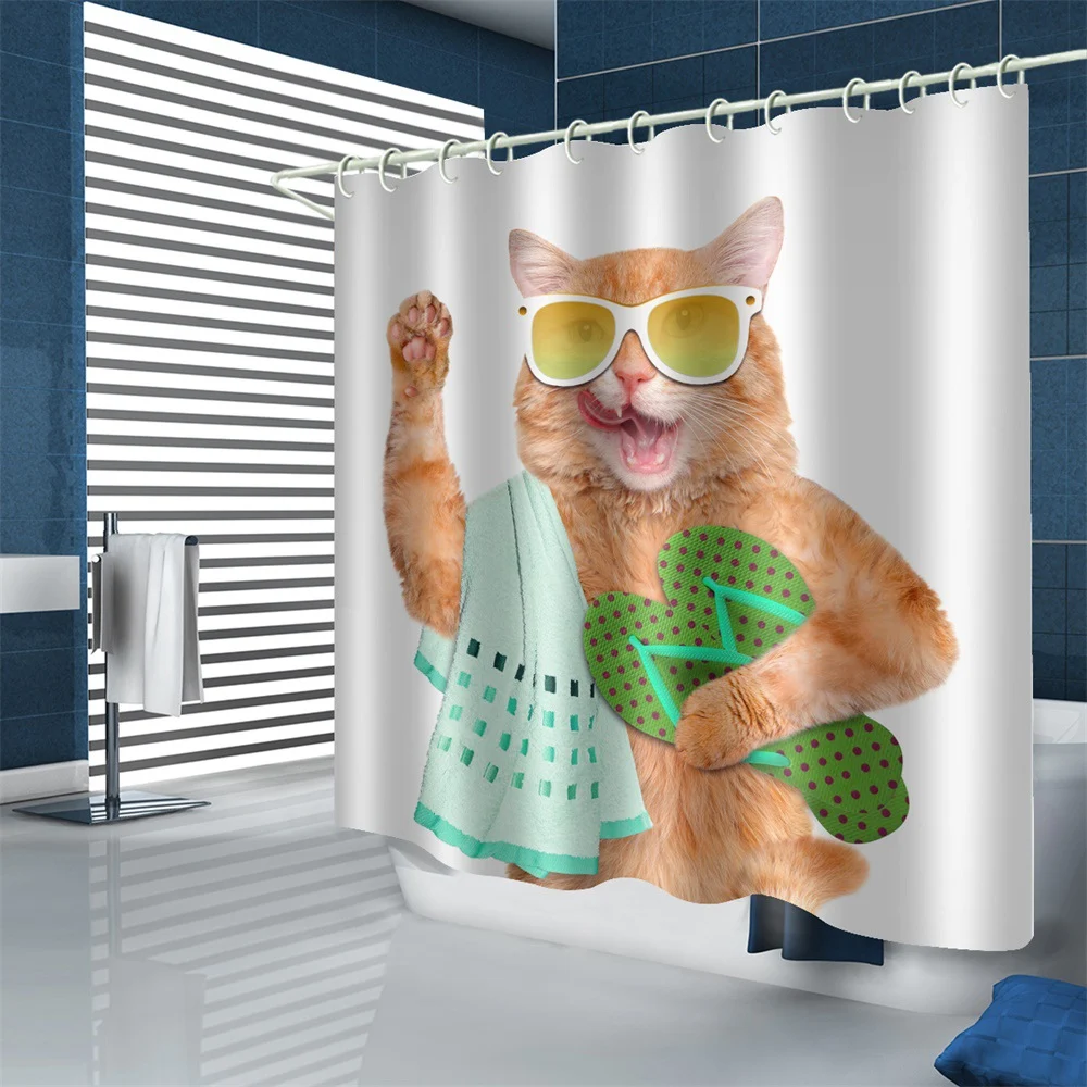 Title 4, Waterproof polyester shower curtain. Water repe...