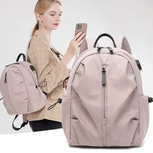 Mochila para notebook de 14 polegadas, simples e versátil em tecido Oxford, com grande capacidade para viagens e uso diário. Essencial para o dia a dia. — foto 10