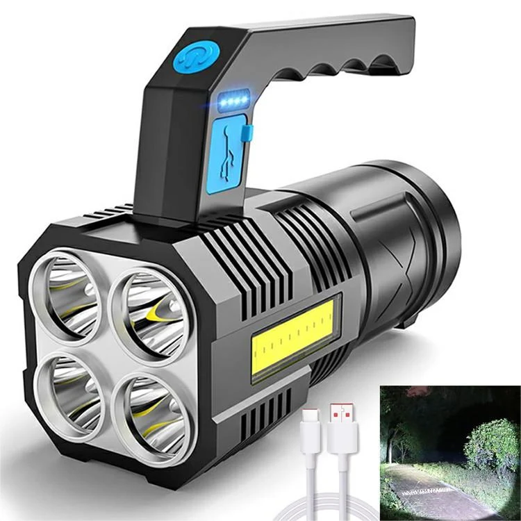 Title 1, Four Core Flashlight Super Bright Outdoor Charg...