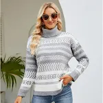 Gray Turtleneck Sweater