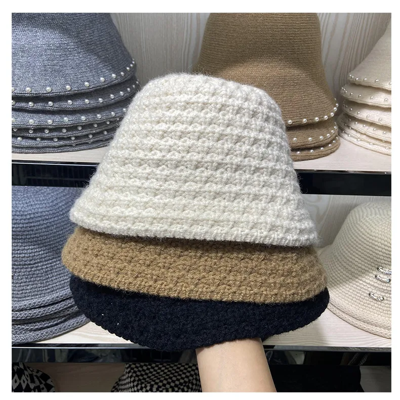 Title 7, Korean Style Simple Knitted Fisherman Hat Women